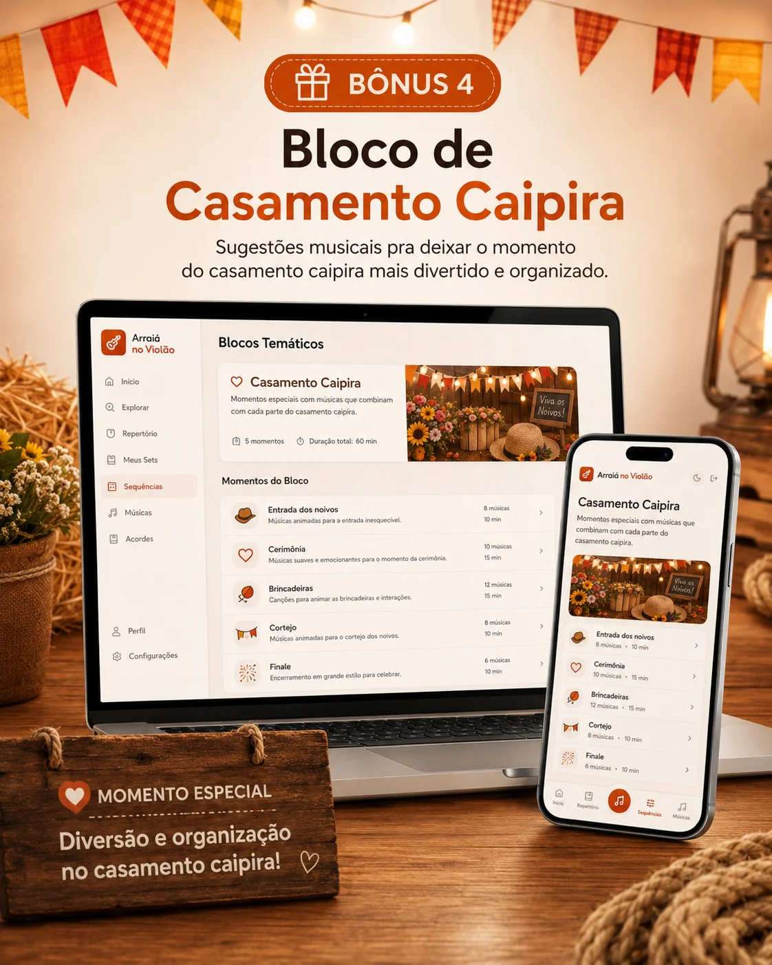 Bônus 4: Bloco de Casamento Caipira